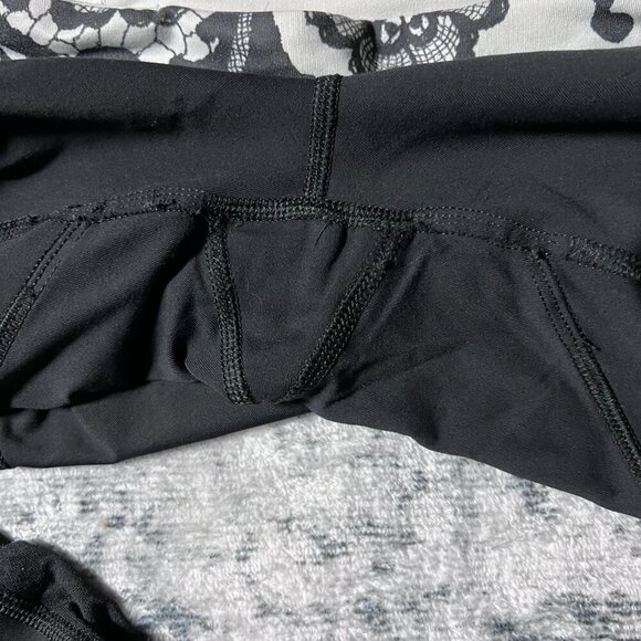 Lululemon Crop leggings tights Run: For Your Life Crop Black - Picture 6 of 7